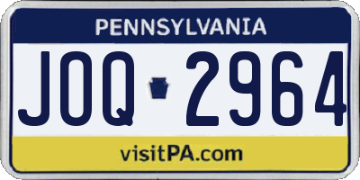 PA license plate JOQ2964