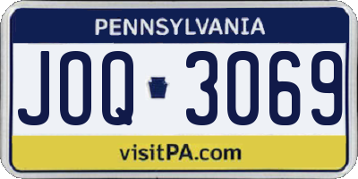 PA license plate JOQ3069