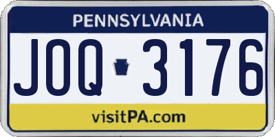 PA license plate JOQ3176