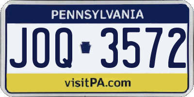 PA license plate JOQ3572