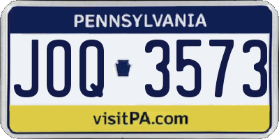 PA license plate JOQ3573