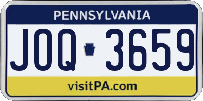 PA license plate JOQ3659
