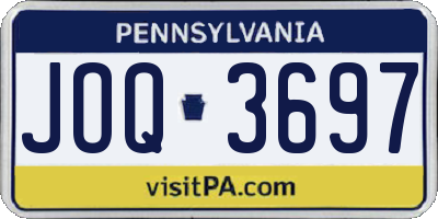 PA license plate JOQ3697