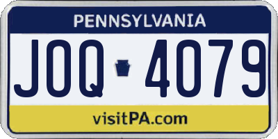 PA license plate JOQ4079
