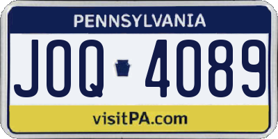 PA license plate JOQ4089