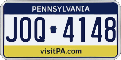 PA license plate JOQ4148