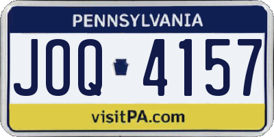 PA license plate JOQ4157