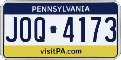 PA license plate JOQ4173