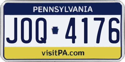 PA license plate JOQ4176
