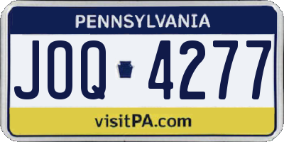 PA license plate JOQ4277