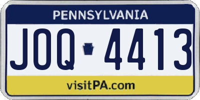 PA license plate JOQ4413