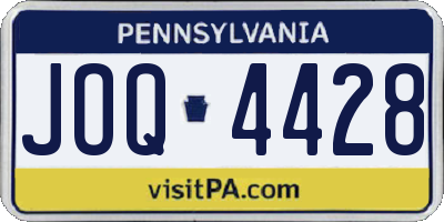 PA license plate JOQ4428