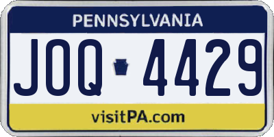PA license plate JOQ4429