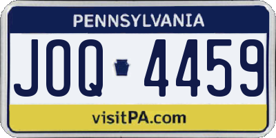 PA license plate JOQ4459