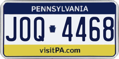 PA license plate JOQ4468