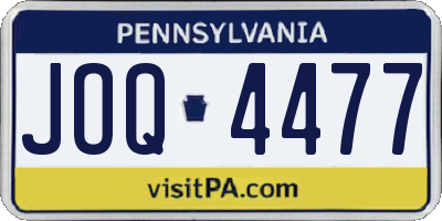 PA license plate JOQ4477