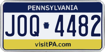PA license plate JOQ4482