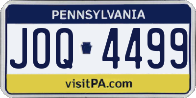 PA license plate JOQ4499