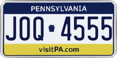 PA license plate JOQ4555