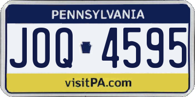 PA license plate JOQ4595