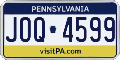 PA license plate JOQ4599