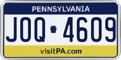 PA license plate JOQ4609