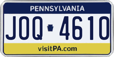 PA license plate JOQ4610