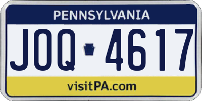 PA license plate JOQ4617