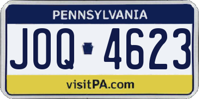 PA license plate JOQ4623