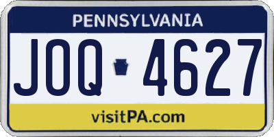 PA license plate JOQ4627