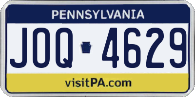 PA license plate JOQ4629