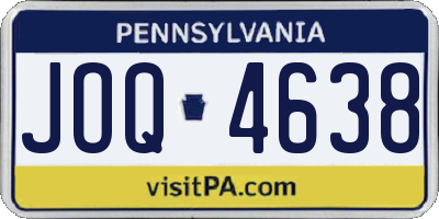 PA license plate JOQ4638