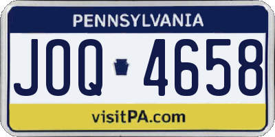 PA license plate JOQ4658