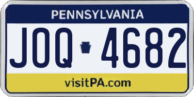 PA license plate JOQ4682