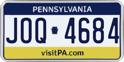 PA license plate JOQ4684