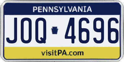 PA license plate JOQ4696