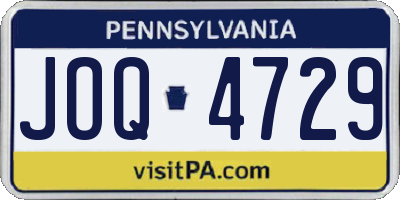 PA license plate JOQ4729