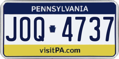 PA license plate JOQ4737