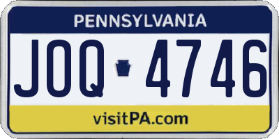 PA license plate JOQ4746