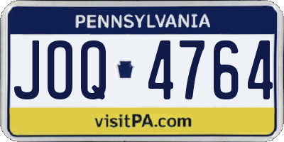 PA license plate JOQ4764