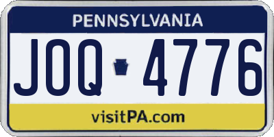 PA license plate JOQ4776