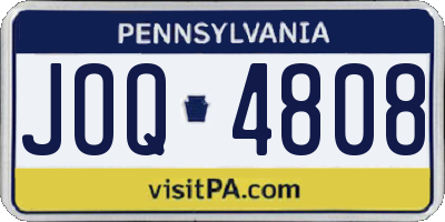 PA license plate JOQ4808