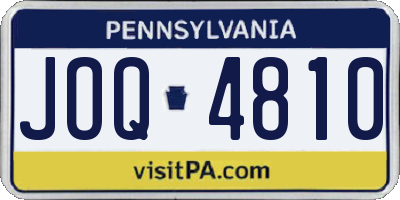 PA license plate JOQ4810