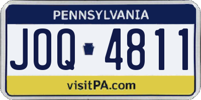 PA license plate JOQ4811