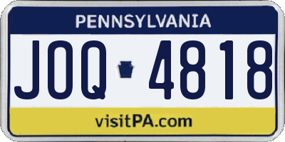 PA license plate JOQ4818