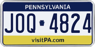PA license plate JOQ4824