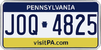 PA license plate JOQ4825