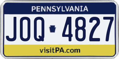 PA license plate JOQ4827
