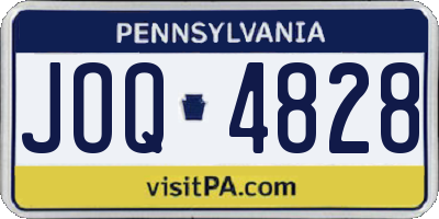 PA license plate JOQ4828