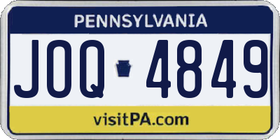 PA license plate JOQ4849